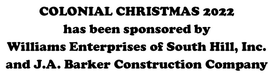 COLONIAL CHRISTMAS Sponsor tag