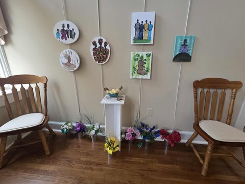 Mug of Sisterly Love art of two hands holding a mug